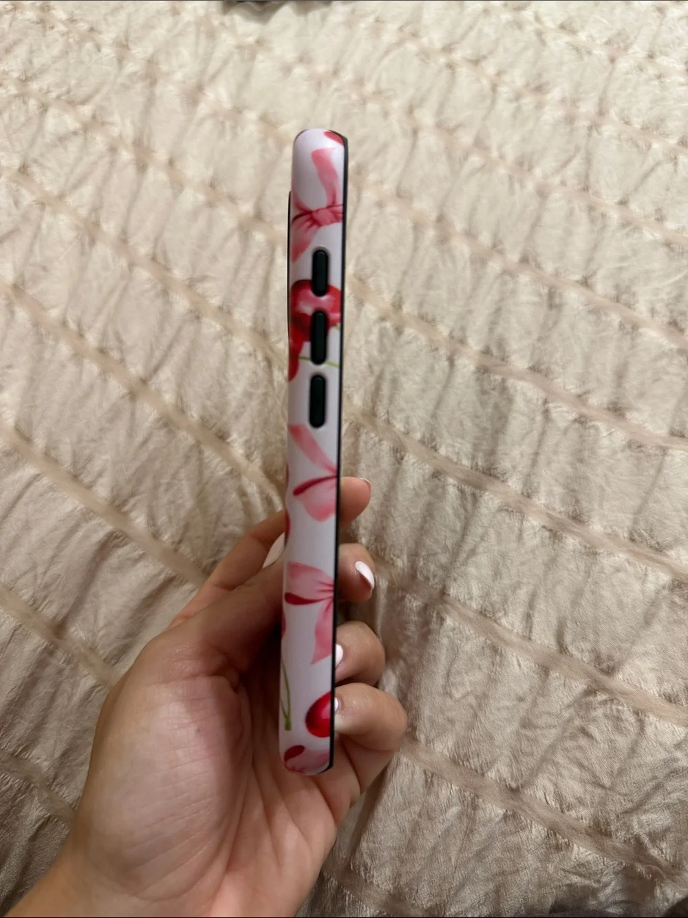 Cherry Print Pink Phone Case - Unbranded